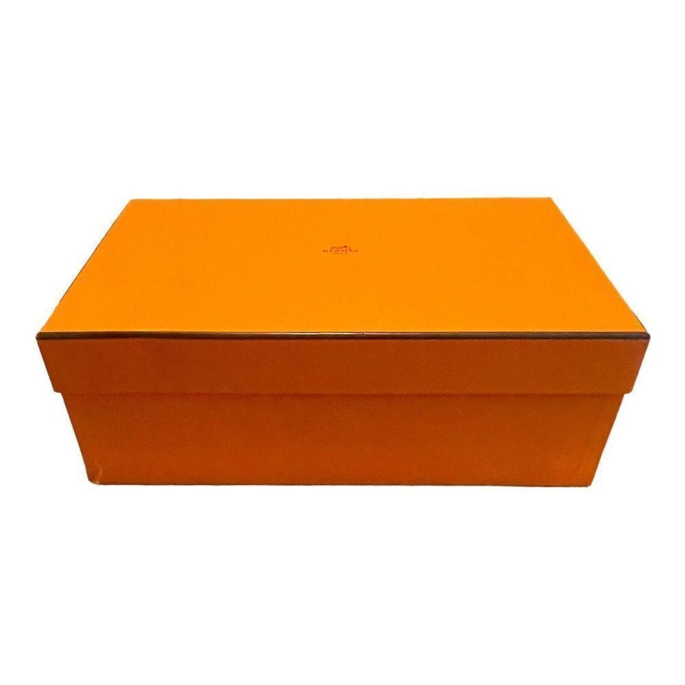 Authentic Hermes Paris Orange Empty Sneaker Shoe Box 14" x 8.5” x 5" Gift Orange